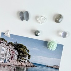 앤체인 도형 꽃 진주 강력 자석 7P 5가지 냉장고 네오디움 미니자석 원석, 1. 그레이