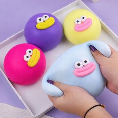 4개세트 KC인증 빌리네집 대왕 빵떡말랑이 동글 구름 왕 말랑이 스트레스볼, 대 size_4개세트