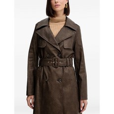 게스 벨트 더블 브레스티드 코트