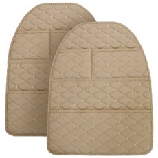 차팡 자동차 2단 포켓형 SS 퀄팅 킥매트, 새들브라운, 2개