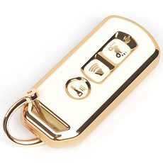 혼다 모터사이클 오토바이 PCX 스마트키 키케이스 TPU 키커버 키링, 아이보리, 1개