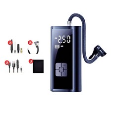 無線數顯充氣泵，便攜式電動打氣筒，適用自行車/汽車/機車/球類，預設胎壓，LED照明, 頂配無線三用款【航母級動力+超長續航, 1個