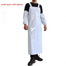 PVC 스트랩 앞치마 방수 오일 두꺼운 및 Lengthen 내마모성 주방 대형 식품 수생 노동 보호, 없음