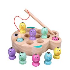 원목 낚시 놀이 10p, 혼합색상, 1개