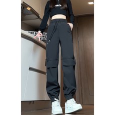 VELOCITY VAULT 男女款加絨衝鋒褲 防風防潑水耐磨 束腳工裝褲 保暖舒適大尺碼, 黑色-薄款,3XL(82.5-92.5KG)