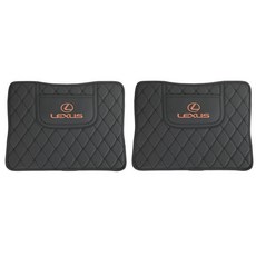 Lexus 凌志 座椅防踢墊 ES300h NX200 ES200 RX300 ES NX 刺繡標 座椅背, 1個, ES專用【納帕紋款】魅力黑2件套