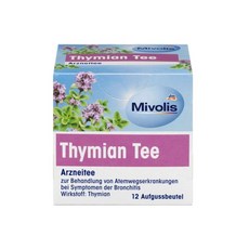 독일 내수용 미볼리스 Mivolis 타임 허브차 데일리 허브차 무카페인 차 건강차 Herbal tea thyme tea, 1개, 12개입, 16.8g