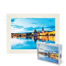 퍼즐피플 풍경 랜드마크 500피스 직소퍼즐, 프라하 성 500피스 액자포함(우드화이트), 퍼즐유액 포함, 1개