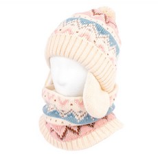 WINGHOUSE 孩童保暖針織刷毛帽+圍脖 WH0531