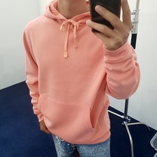 男女通用高級素色Oversize刷毛帽T 5色