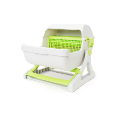 半自動免鏟貓砂盆, 粉色，綠色，米色, 1個