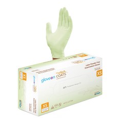 글러브온 손목밴딩 라텍스장갑 내츄럴 100매 Powder Free Glove, 1개, M, 레몬그린