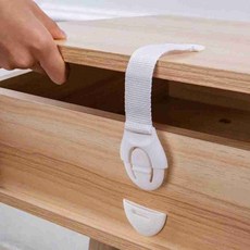 유빈 아기 서랍 잠금장치 싱크대 냉장고 열림방지 서랍장잠금 손잡이잠금, 블랙, 1개