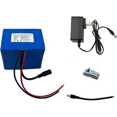 시사이더 24V 10Ah 충전식 리튬 배터리 DC5521 플러그 및 와이어 교체 24볼트 충전기 포함, Seasider 24V 10Ah