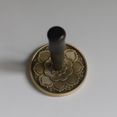 純銅香灰壓 灰押香 爐灰整平器 香篆香拓 居家生活 風水宗教 車載復古, D25款 蓮花黑檀木灰壓, 1個