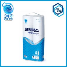 크리넥스 에어셀 물에잘녹는휴지 화장지 50m(10롤), 50m, 10롤, 1개