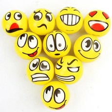 얼굴 표정 스트레스 완화 공 PU 압력 스트레스볼 야외 훈련 6.3cm 6개, Monster 6pcs