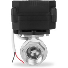 34인치 모터 구동 볼 밸브 2선 역극성 스테인리스 전기 수도 풀 포트 924V DC 수동 오버라이드 포함, 1/2인치, 스테인리스 스틸