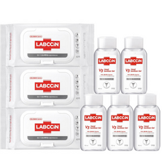 랩신V3 손소독제겔 휴대 x5+손소독티슈 위생생활용품, 3개, 60ml