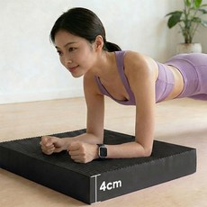 Mayho 필라테스 요가매트 폭신 두꺼운 밸런스 패드 홈트 운동 무릎 보호 매트, 1개, 블랙