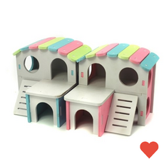 애견 하우스 햄스터 2층 집, 블루