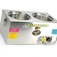 스텐 포장마차용 2구 전기 사각 만두찜기 업소용만두찜기 업소용전기만두찜기 업소용스팀찜기, 실리콘깔판 20cm -노란색