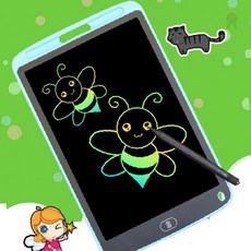 어린이 창의력 발달 전자 드로잉 보드 무한 반복 사용 가능한 그림판 휴대용 메모, 상세페이지 참조