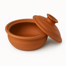 스리랑카 전통 수제 토기냄비 + 뚜껑 Sri Lankan Clay Hot Pot, 1개, 23cm