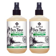 알라피아 코코넛 워터 & 님 페이스 토너 퓨얼리 코코넛, 354ml, 2개