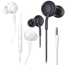 S9 블랙 패브릭줄 유선 스테레오 이어폰 3.5mm