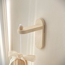 뚜뚜아트 라탄등 무드 수면등 캠핑 텐트 전등, 05. 우드 거치대 (단품)