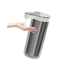 벽걸이형 금속 발포 핸드워시 디스펜서 350ml 투명 용기 레스토랑 및 숙박 시설, 하얀색