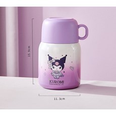 산리오 보온죽통 보온병 보온도시락통 캐릭터 보온보냉병, 쿠로미, 1개