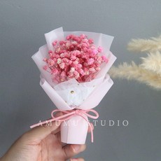 永生繡球滿天星小花束 乾花束, 粉星【10*7cm】 單花束