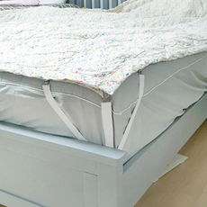 멜빵 침대 매트리스 이불 고정 스트랩 3집게 4개1세트