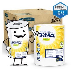 유한킴벌리 크리넥스 점보롤 화장지 200m 45374 총12롤1박스, 1개, 12개입
