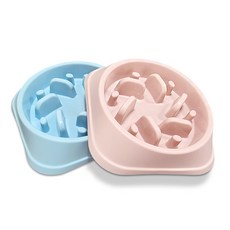 생활반려 동물 식기 급체방지 밥그릇, 핑크