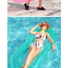 水上充氣浮床 漂浮墊, 绿色 水床, 1個