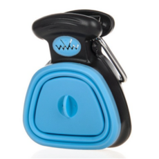 伸縮摺疊寵物拾便器 外出便攜式狗狗撿便器 寵物清潔散步必備, 藍色, 1個