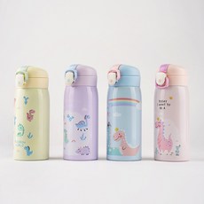 리틀 디노 원터치 보온보냉병, pink, 350ml, 1개