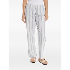 한로 스트라이프 엘라스틱 웨이스트 파자마 팬츠