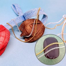 네일 줄란체인 얇은줄 50cm 1mm 2종택1, 골드, 1개