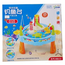 小比谷 戲水釣魚組合套裝 釣魚台 兒童玩具 25配件 型號888-51, 1個