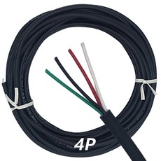 이음케이블 국산 4C 케이블 (미터 단위 판매) UL2464 22AWG 내부전선 통신 전원 케이블 DIY 4가닥 4P 무실드 UL인증 PVC, 5미터, 2개