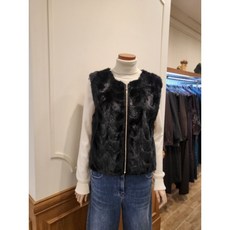 비꼴리끄 밍크 퍼 집업 베스트 B244FV5010_s 705251