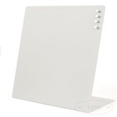 동동 생활용품 L형 스틸 스탠딩 보드판 A5 자석부착가능 보드게시판, 흰색