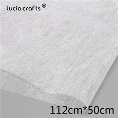 lucia crafts fusible interlining nonwoven fabric easy iron on fabric 양면 접착제 r0113, s1 112cmx50cm, 1개