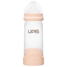 upis 攜帶式奶瓶, Pink Beige, 250ml, 1入