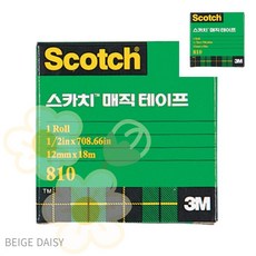 BG 접착테이프 12x18m 3M 스카치 매직테이프 리필, 단품