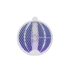 旋轉折疊電蚊拍 USB電蚊器 可掛可立滅蚊燈, 升級款 四合一折疊電蚊拍 白色, 白色